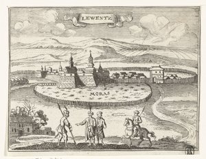 Ansicht von Levice (Topografische Abbildungen von Österreich, Ungarn und dem Balkan) von Gaspar Bouttats