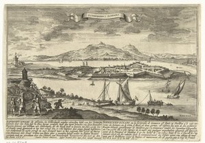Gezicht op Schenkenschans von Gaspar Bouttats