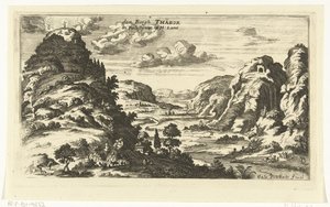 Ansicht des Berges Tabor und die Verklärung Christi von Gaspar Bouttats