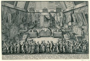 Die Lotterie von Henricus van Soest in Antwerpen von Gaspar Bouttats