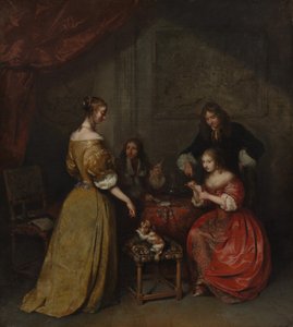 Die Kartenspieler, ca. 1665 von Gaspar Netscher