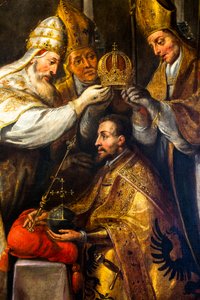 Krönung von Kaiser Karl V. in Bologna (Detail)