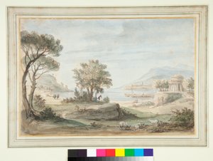 Landschaft mit einem runden Tempel