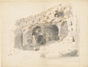 Die Ruinen eines antiken Amphitheaters