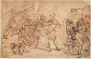 Mucius Scaevola vor Porsena von Gasparo Diziani
