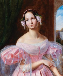 Porträt von Helene von Mecklenburg-Schwerin 1814-1858, Herzogin von Orleans als Braut, 1830er Jahre