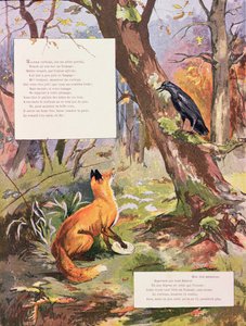Der Rabe und der Fuchs, aus Fabeln von Jean de La Fontaine