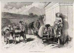 Der Brunnen von Rossello in Sassari (Italien). Gravur und Geschichte La Sardaigne von Gaston Vuillier von Gaston Vuillier
