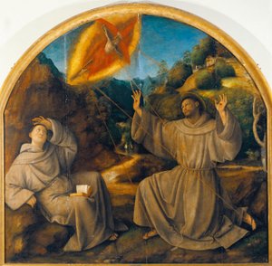Italien, Varallo, Gemälde von Heiligen Franziskus, der die Stigmata empfängt