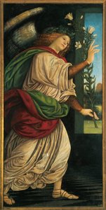 Italien, Varallo, Gemälde des Erzengels Gabriel