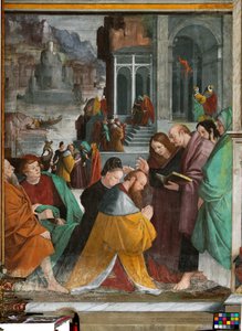 Die Taufe der Prinzen von Marseille in Rom von Gaudenzio Ferrari