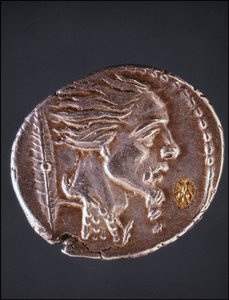 Vermutliches Profil von Vercingetorix auf einem gallischen Stück. Museo del Medagliere. Mailand von Gaulish Gaulish