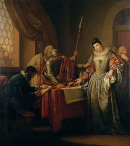 Die Abdankung von Maria Stuart (1542-87) im Jahr 1568 von Gavin Hamilton