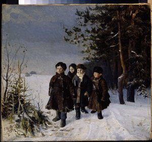 Rückkehr aus der Schule von Gavriil Fyodorovich Rybakov