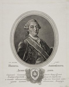Porträt von Nikita Akinfiyevich Demidov