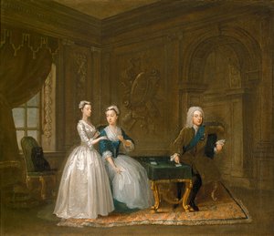 Porträt von John Montagu, seiner Frau und ihrer jüngeren Tochter