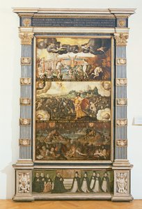 Die Öffnung des sechsten Siegels, Ezechiels Vision und das Jüngste Gericht, 1584 von Gdansk School
