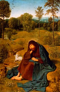 Johannes der Täufer in der Wildnis, Gemälde von Geertgen tot Sint Jans, Tafel, Niederlande