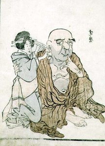 Unsterblicher lässt sich die Ohren reinigen, ca. 1815 von Gekkotai Bokusen