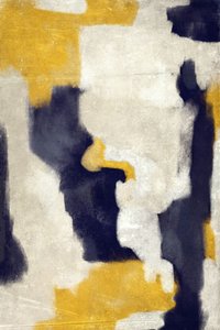 Abstrakte Gold-Indigo-Formen von Gemma Bardot