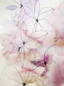 Weiche Aquarellblumen