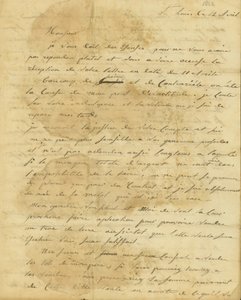 Brief von Rosalie Saugrain an P. R. Bureau von Genevieve Rosalie Michau Saugrain