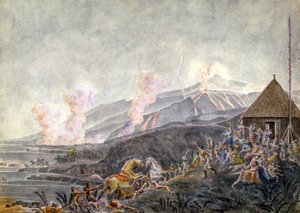 Panik während des Ausbruchs des Piton de la Fournaise