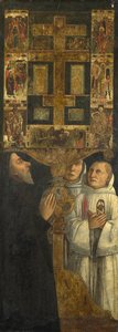 Kardinal Bessarion und zwei Mitglieder der Scuola della Carità im Gebet mit dem Bessarion-Reliquiar, ca. 1473