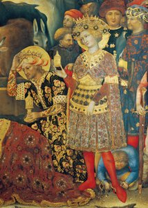 Anbetung der Könige (Detail) von Gentile da Fabriano
