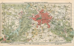 Schulkarte der Umgebung von Berlin von Geographische Anstalt von Velhagen und Klasing