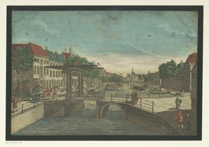 Ansicht der Bierkade in Den Haag von Georg Balthasar Probst (possibly)