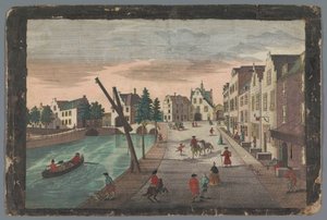 Ansicht des Rotterdamer Tors und des Kettentors in Delft von Georg Balthasar Probst (possibly)