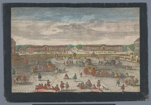 Ansicht der Stallungen des Palastes von Versailles von Georg Balthasar Probst (possibly)