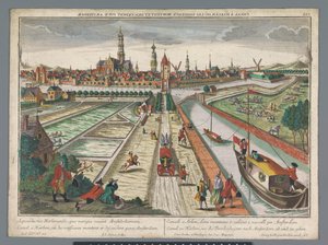 Ansicht des Amsterdamer Kanals in Haarlem von Georg Balthasar Probst