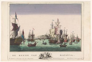 Ansicht des Hafens von Batavia von Georg Balthasar Probst