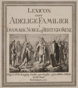 Titelblatt zu "Lexikon über adlige Familien in Dänemark, Norwegen und Herzogtümern" von Georg Christian Schule