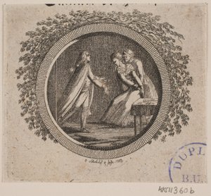 Titelvignette zu S. Richardson: "Miss Clarissa Harlowes Geschichte", fünfter Teil