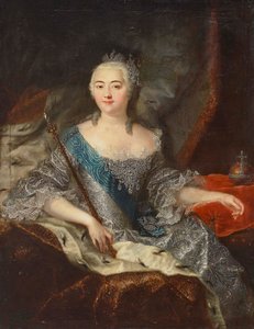 Porträt der Kaiserin Elisabeth von Russland 1709-1762, 1740er Jahre von Georg Christoph Grooth
