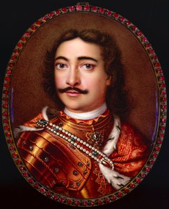 Porträt von Kaiser Peter I. der Große 1672-1725 von Georg Friedrich Dinglinger