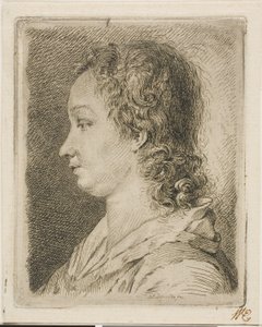 Madame Schmidt (die Frau des Künstlers) von Georg Friedrich Schmidt