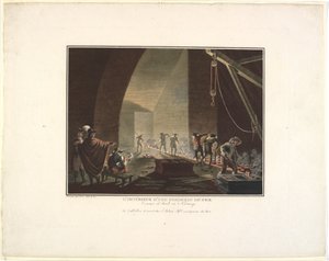 Das Innere einer Eisenhütte von Georg Haas