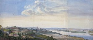 Ansicht von Mainz nach der Belagerung von 1793 von Georg Melchior Kraus