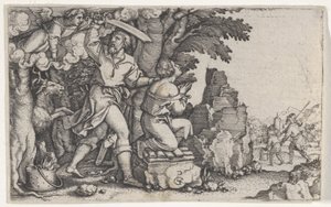 Abrahams Opfer, aus der Geschichte von Abraham von Georg Pencz