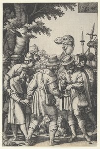 Joseph wird an die Händler verkauft, aus Die Geschichte von Joseph, 1546