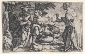 Lot und seine Töchter von Georg Pencz