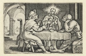 Mahlzeit in Emmaus von Georg Pencz