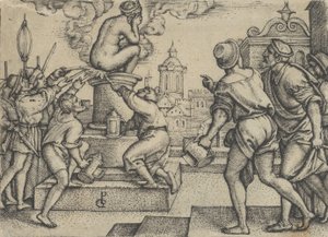 Die bestrafte Kurtisane, aus der Geschichte des Magiers Virgil von Georg Pencz