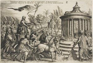 Der Triumph der Keuschheit, Platte zwei aus Die Triumphe von Petrarca