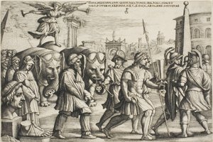 Der Triumph des Ruhms, Tafel drei aus den Triumphen von Petrarca von Georg Pencz