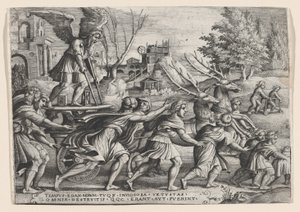 Der Triumph der Zeit über den Ruhm, aus Die Triumphe von Petrarca